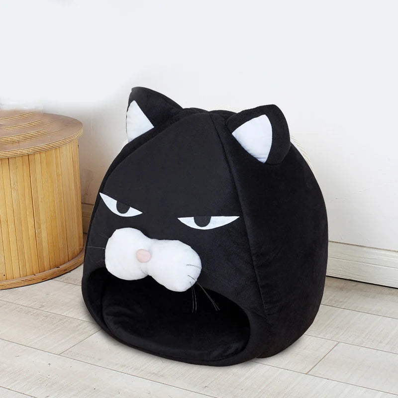 Foldable Cat Cave With Cushion