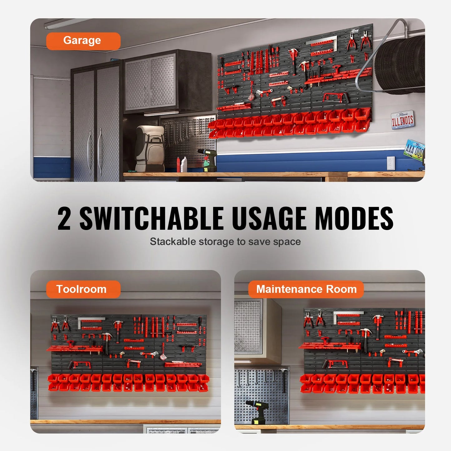 30 Bin Wall Mounted Storage & Parts Organizer
