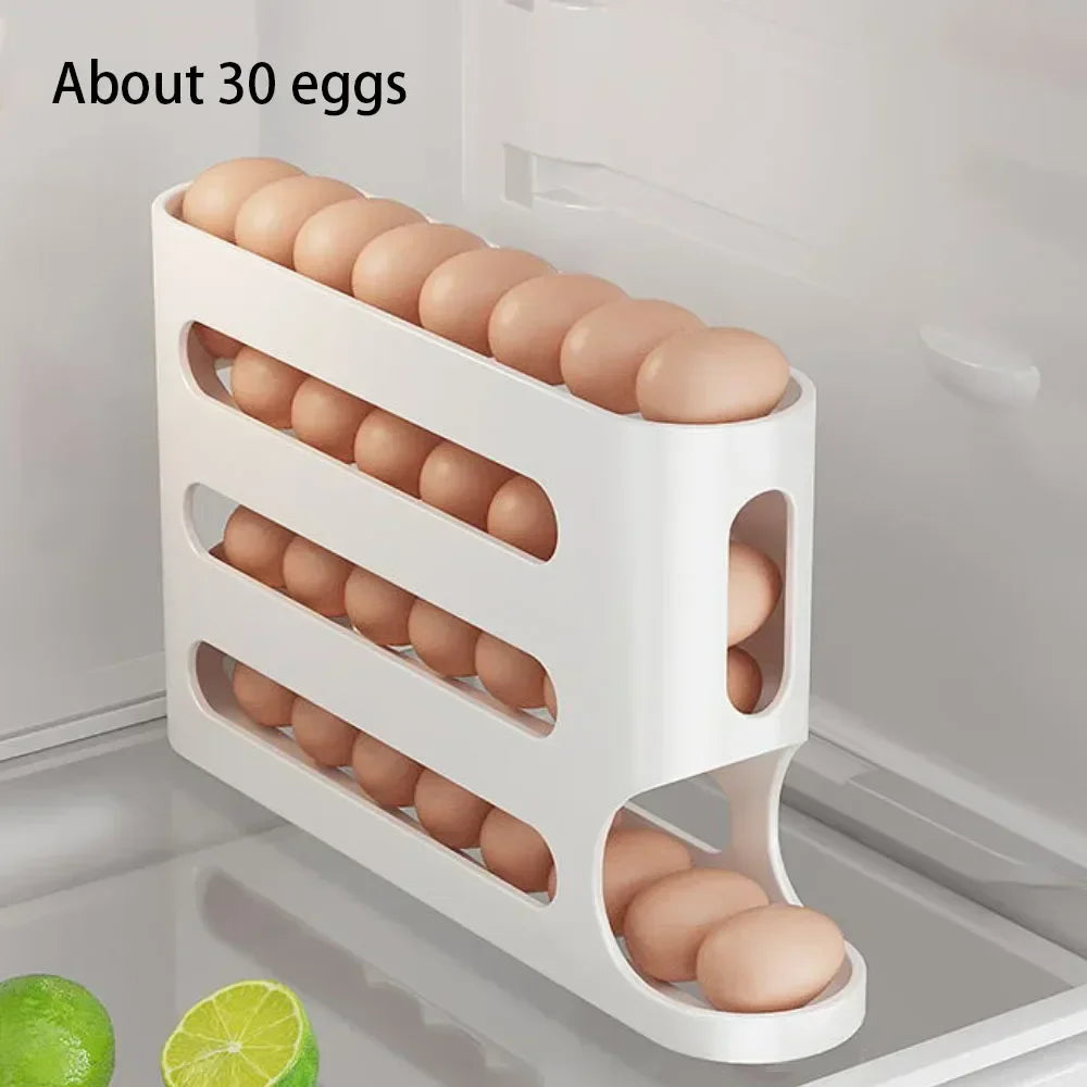 Automatic Rolling Egg Rack for Fridge Egg Storage