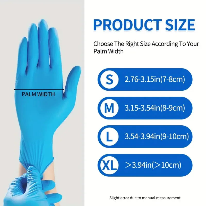 100 PCS Nitrile Kitchen Gloves, Size M