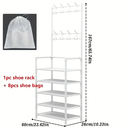 5-Level Metal Shoe Rack For Entry Way