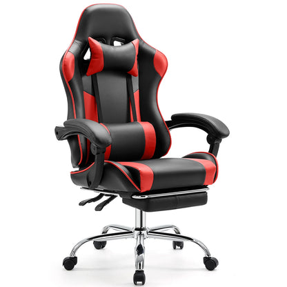Gaming Chair Adjustable Swivel with Headrest & Lumbar Support