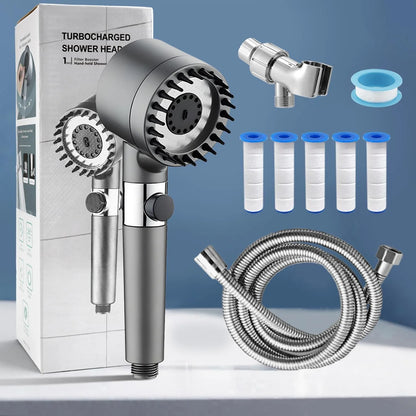 High Pressure Shower Head, 3 Spray Modes, 1.5M Hose