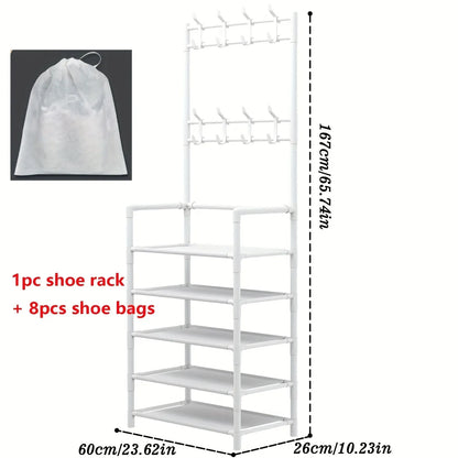 5-Level Metal Shoe Rack For Entry Way