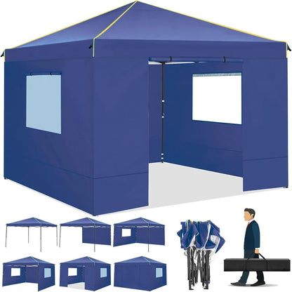10x10FT Pop Up Canopy with Windows and Mosquito net