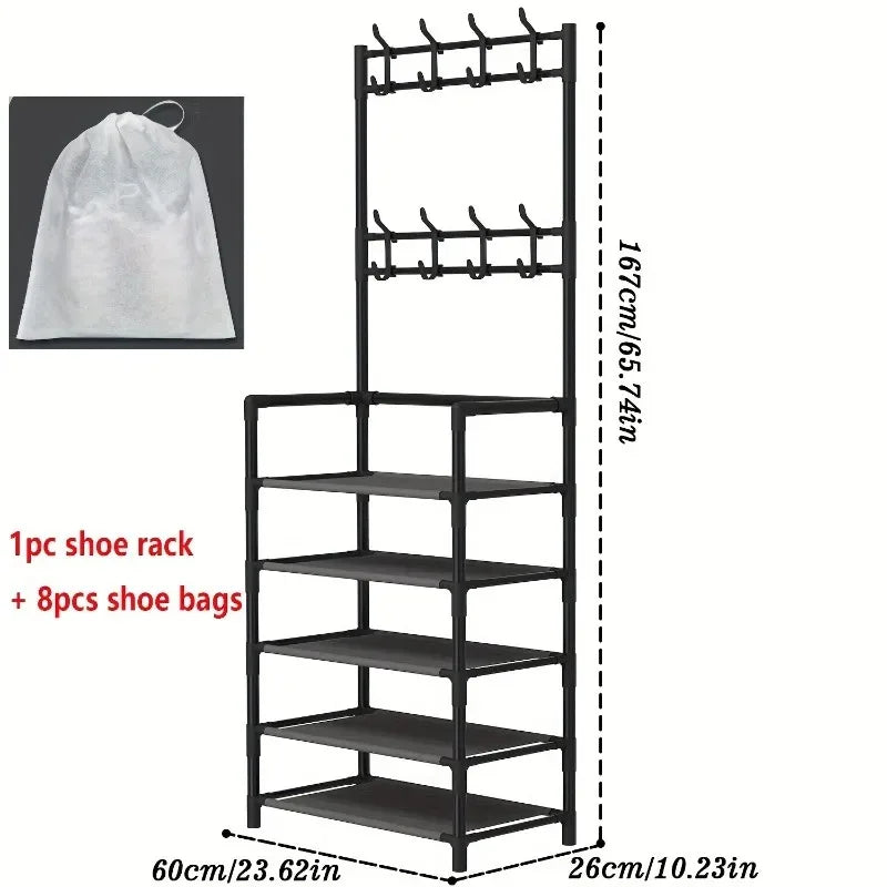 5-Level Metal Shoe Rack For Entry Way