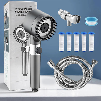 High Pressure Shower Head, 3 Spray Modes, 1.5M Hose