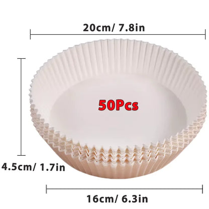 50/100Pcs Non-Stick Air Fryer Disposable Paper Inserts