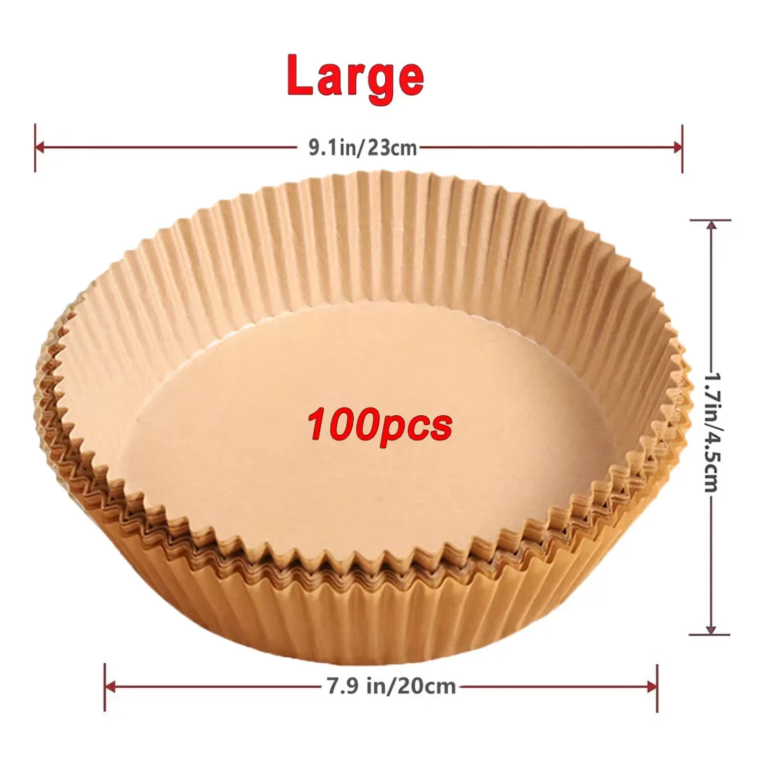 50/100Pcs Non-Stick Air Fryer Disposable Paper Inserts