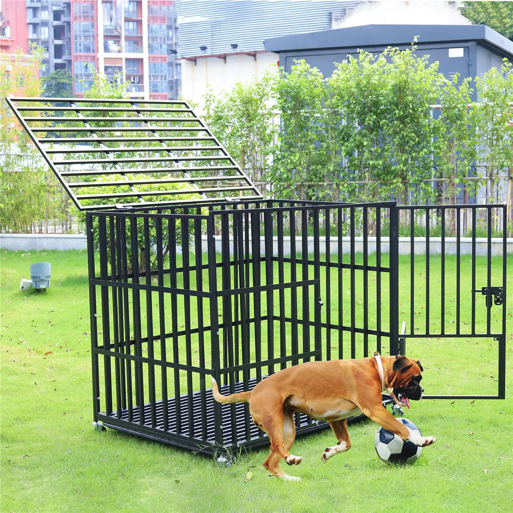 Rolling Heavy XXL Large Pet Playpen with Tray