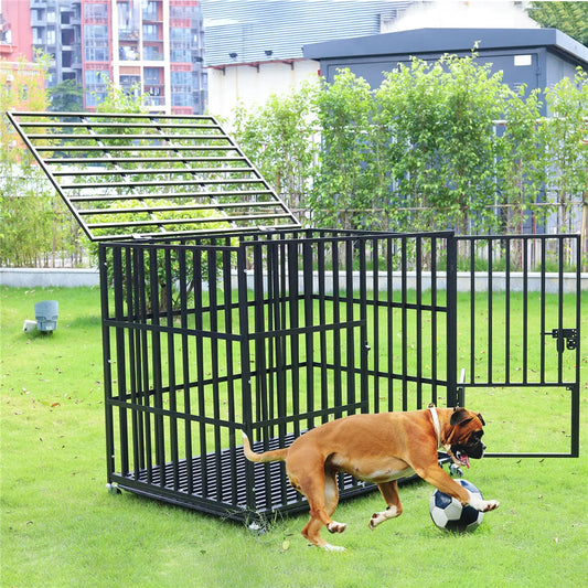 Rolling Heavy XXL Large Pet Playpen with Tray