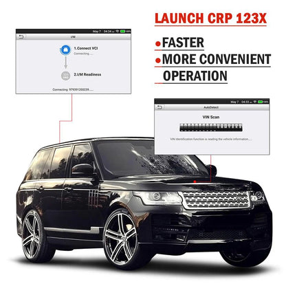 LAUNCH X431 CRP123X Car OBD2 Diagnostic Tools Obd2 Scanner Engine ABS Airbag SRS AT Code Reader Free Update Automotive Tools