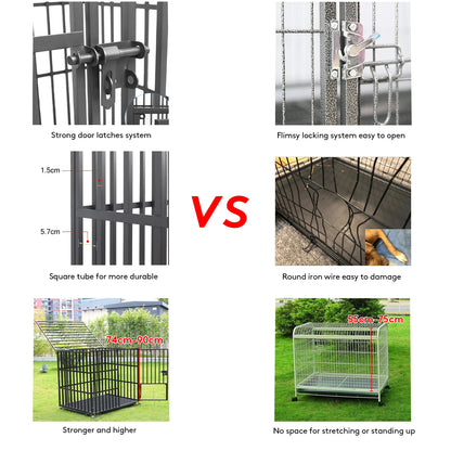 Rolling Heavy XXL Large Pet Playpen with Tray
