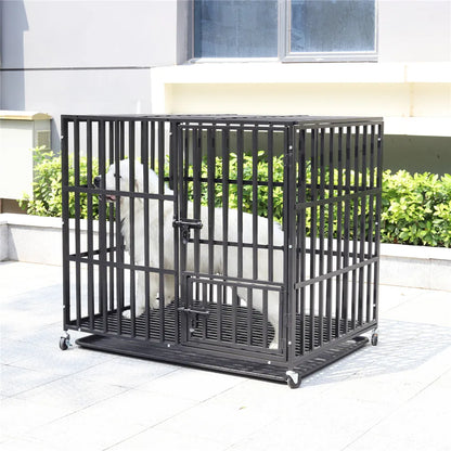 Rolling Heavy XXL Large Pet Playpen with Tray