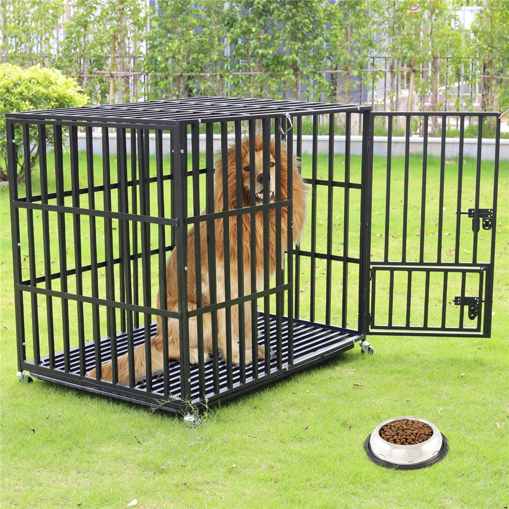 Rolling Heavy XXL Large Pet Playpen with Tray