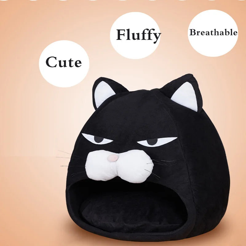 Foldable Cat Cave With Cushion