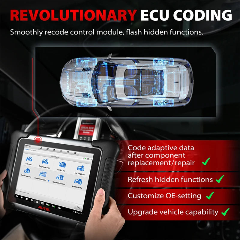 Autel Elite II PRO Diagnostic Scanner. Complete Coding Capability