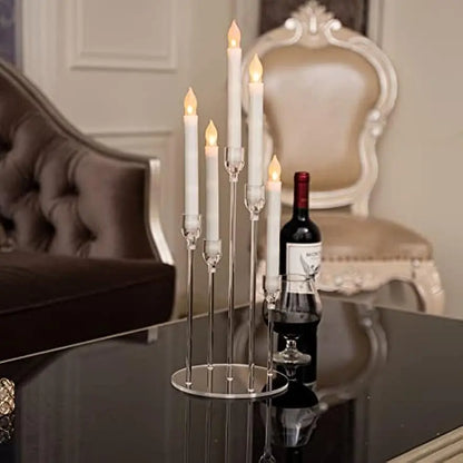 10pcs Acrylic 5 Arm Candle Holder