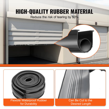 4.8m Garage Door Seals Bottom Rubber U Shape +O Ring