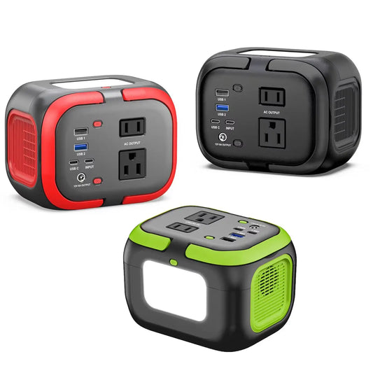 120W Portable Power Station with AC Outlet/USB C/LED Light