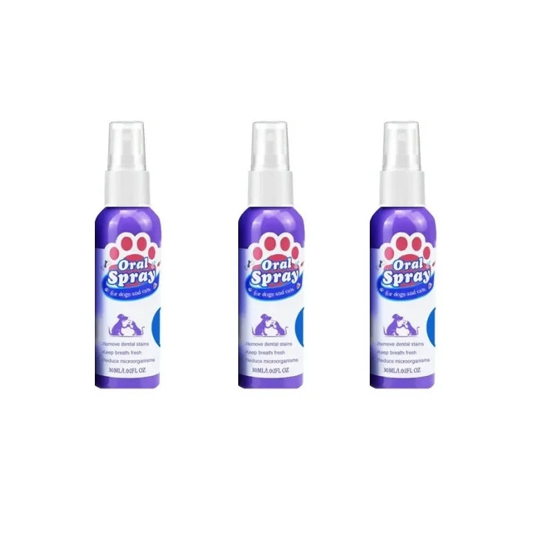 Pet Teeth Cleaning Spray for Tooth Stains & Fresh Breath