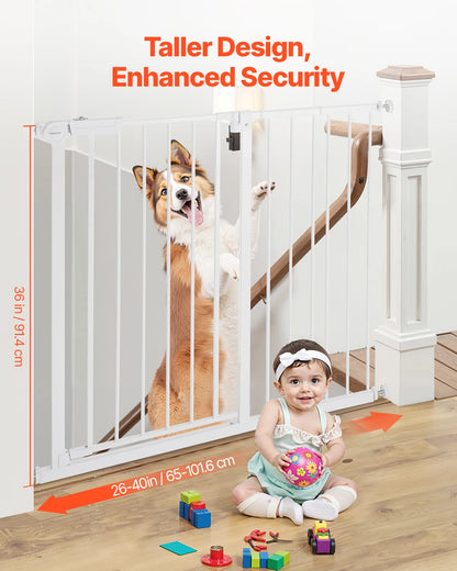 Dog Gate with Walk Thru Child Pet Security