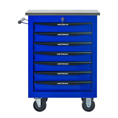 7 Drawer Rolling Tool Box, Heavy Duty, Lockable