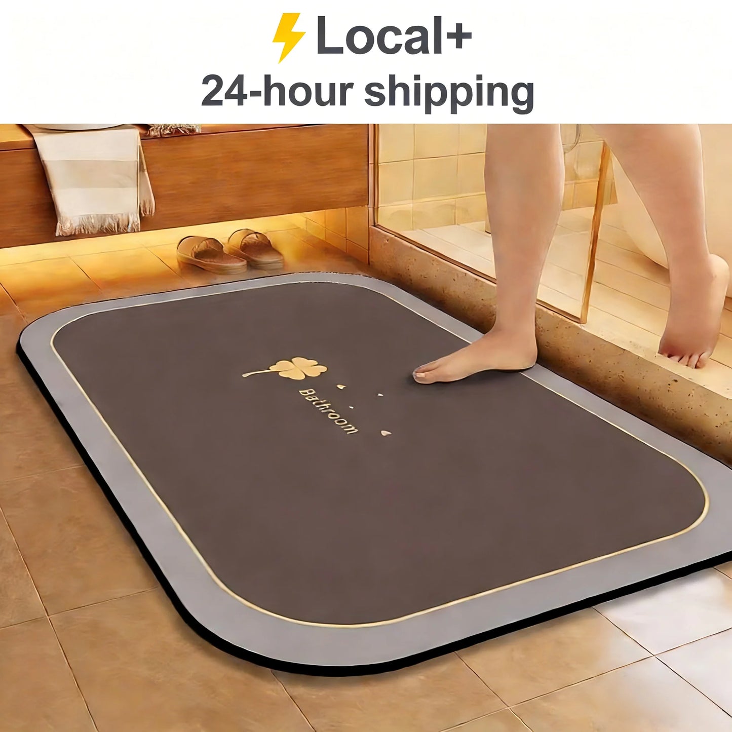 Quick Dry ,Super Absorbent, Non-slip Bath Mat