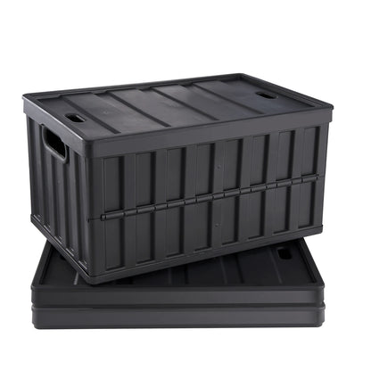 Set of 3  Collapsible Storage Bins, Stackable w/Lids