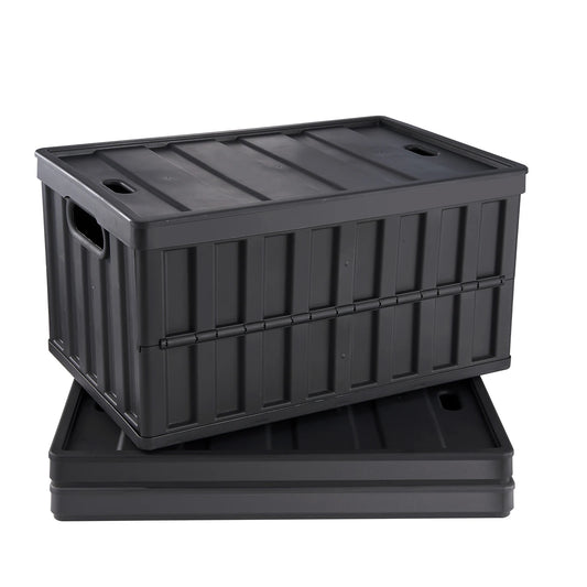 Set of 3  Collapsible Storage Bins, Stackable w/Lids
