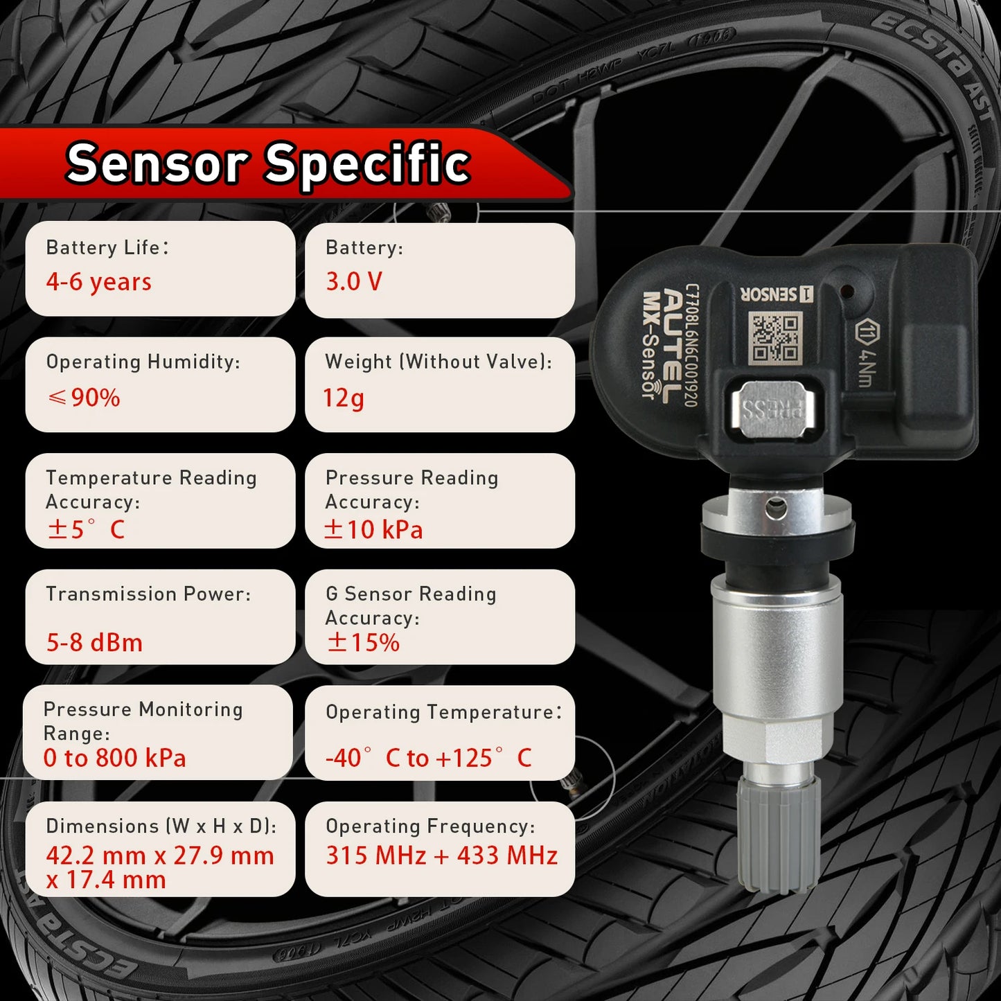 Autel TPMS Cloneable Programming Sensors For TS501 TS508