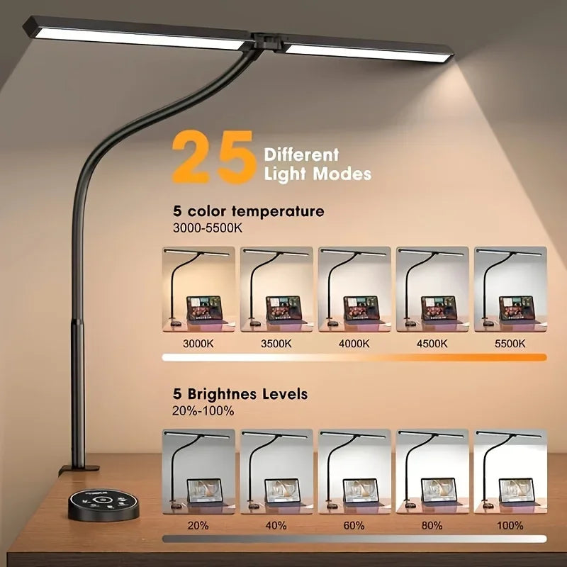 LED Desk Lamp for Home Office w/ Dimmer