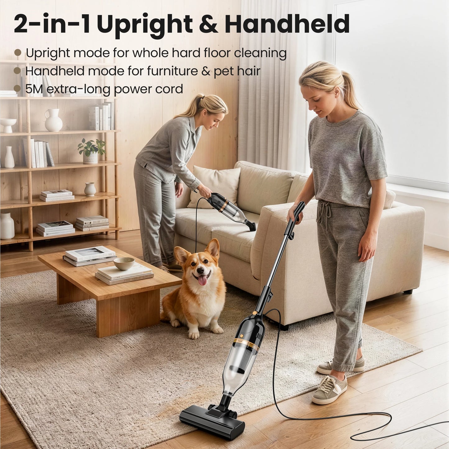 Corded Vacuum Cleaner for Carpet, Floor, & Pet Hair