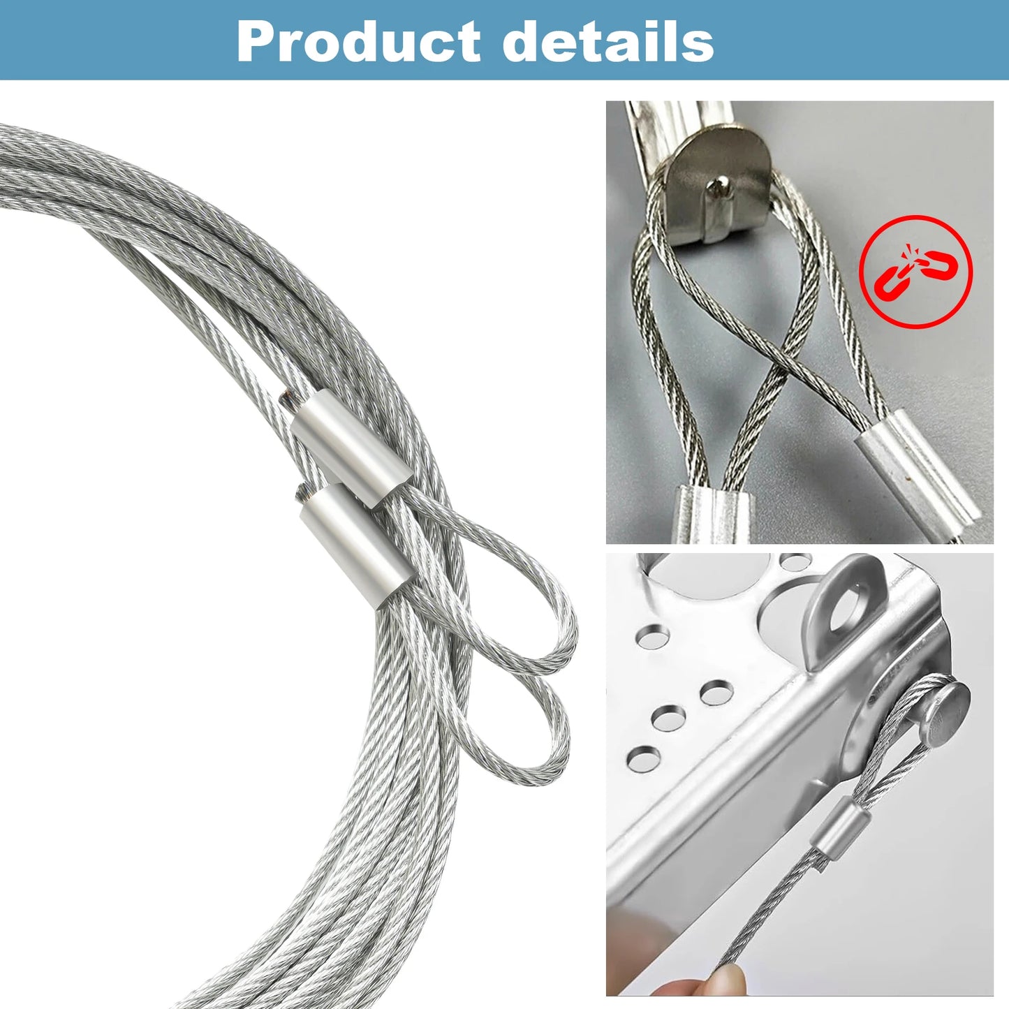 For Wayne Dalton TorqueMaster Garage Door Cable Pair 120"