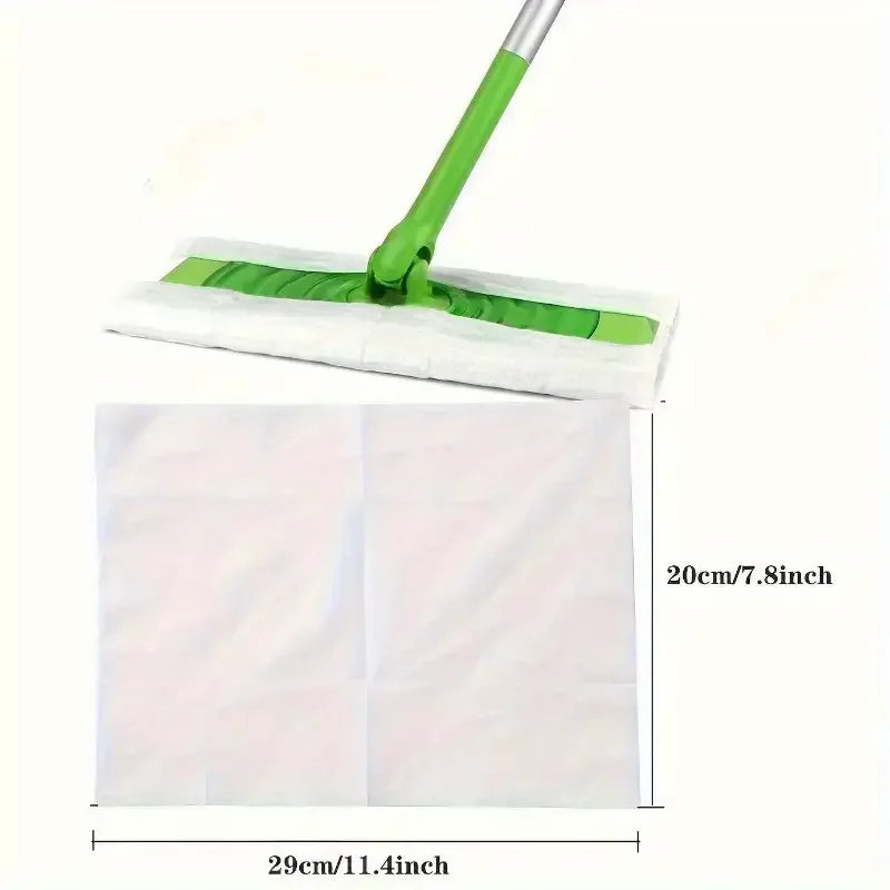 100PCS Disposable Floor Cleaning Wipes for Flat Swivel Mop