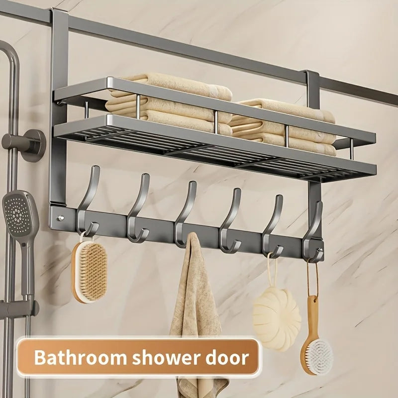 Easy To Install Over-the-Door Storage Rack