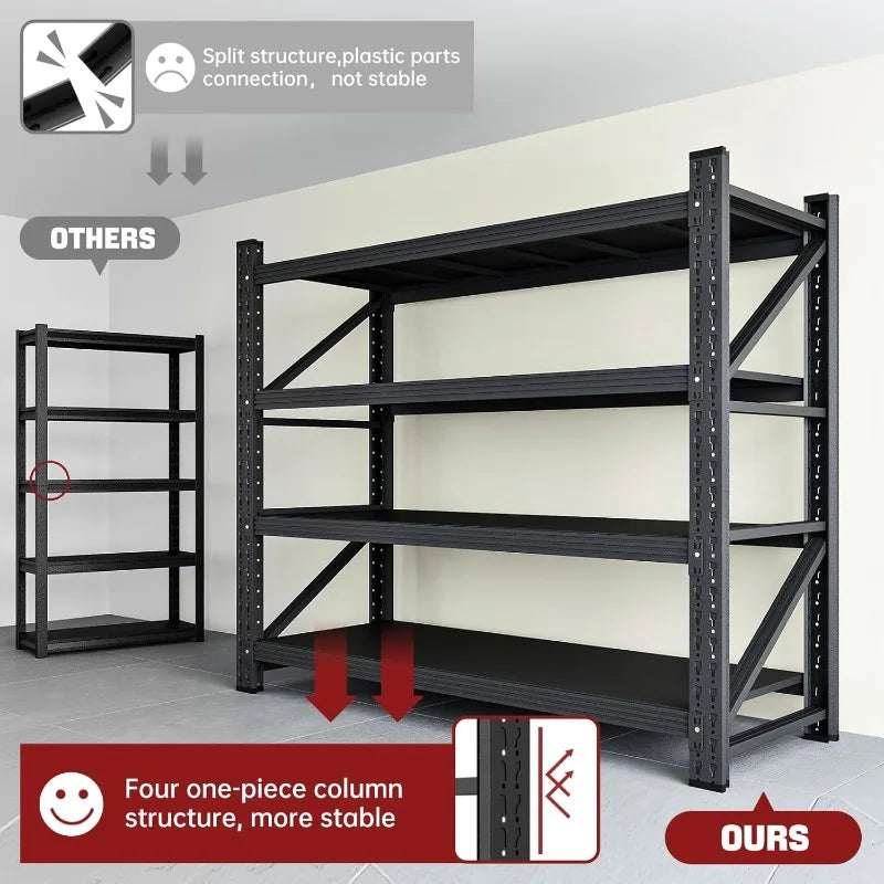 Storage w/4 Shelves, 48" Wide, 3K LB Capacity