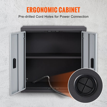 Foldable Locker, Wall Mounted, w/Adjustable Shelf