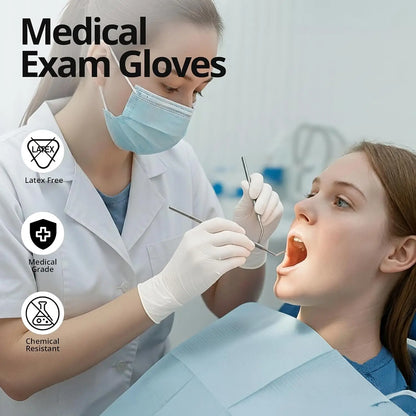 White Nitrile Gloves Perfect for Kitchen & Gardening