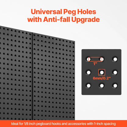 24"x12" 4pcs Metal Pegboard Panels