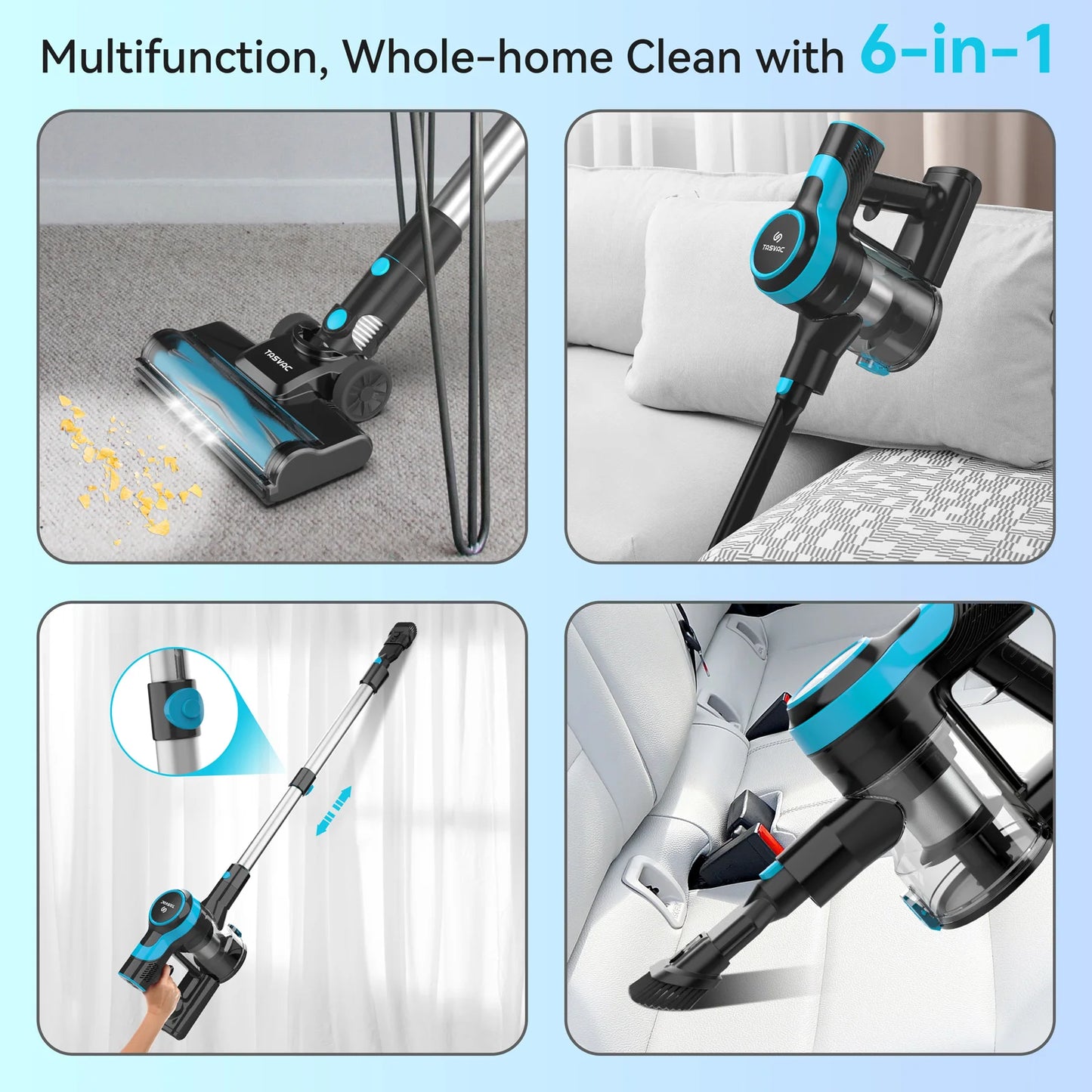 Cordless Vacuum Cleaner for Carpet & Pet Hair