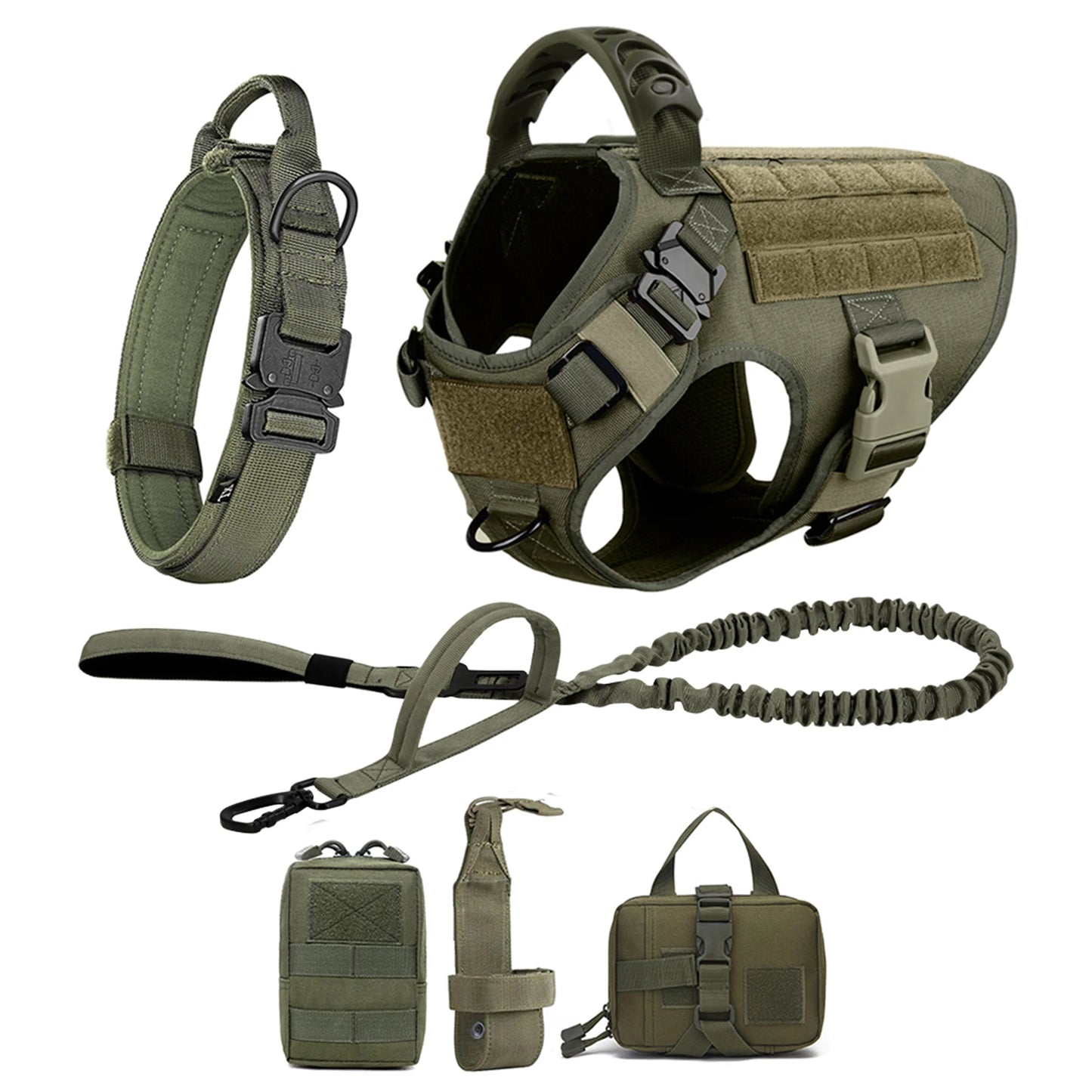 Large Dog Harness, Collar and Leash Set for Training and Walking