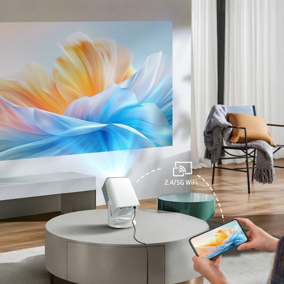 1080P Android Wifi6 1920*1080P Home Cinema Projetor