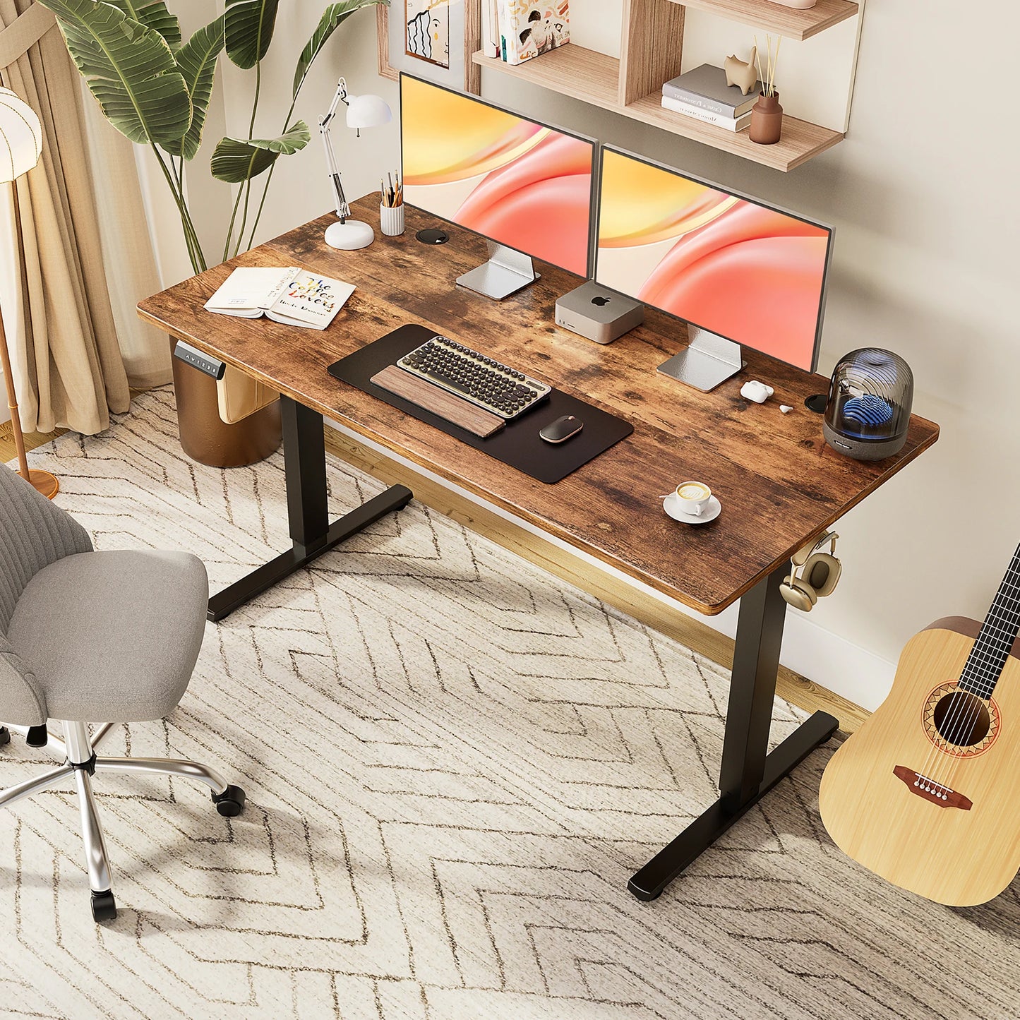 Electric Standing Desk, Height Adjustable 55x24"
