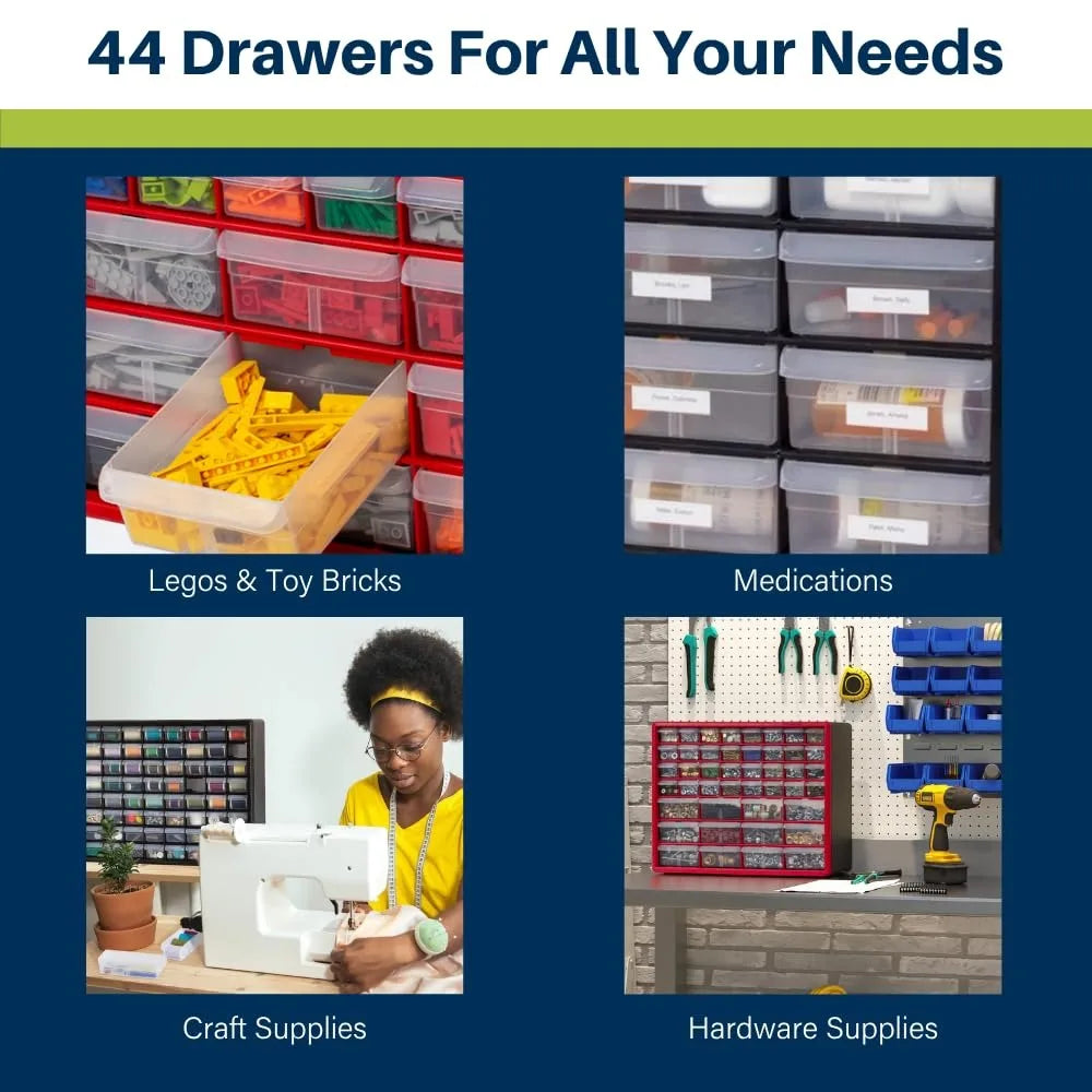 44-Drawer Storage Cabinet for Garage Organization