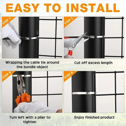 Stainless Steel Cable Ties w/Quantity & Size Choice