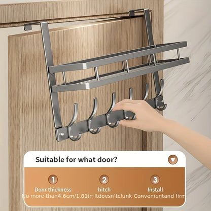 Easy To Install Over-the-Door Storage Rack