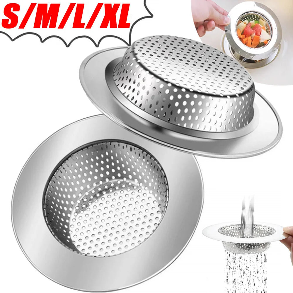 1 or 2 Kitchen Sink Stainless Steel Mesh Drain Filter