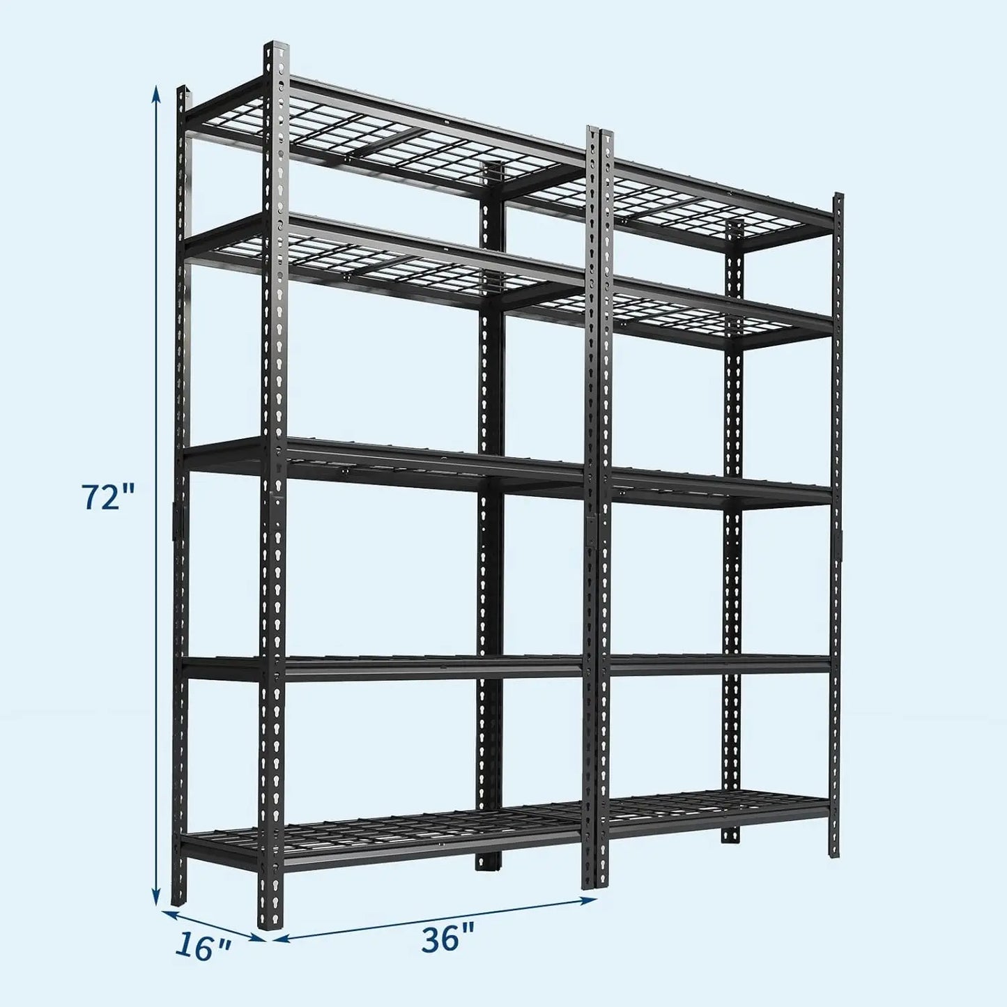 Garage Shelving - 2200 LBS Heavy Duty 5 Tier Storage Shelves