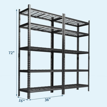 Garage Shelving - 2200 LBS Heavy Duty 5 Tier Storage Shelves
